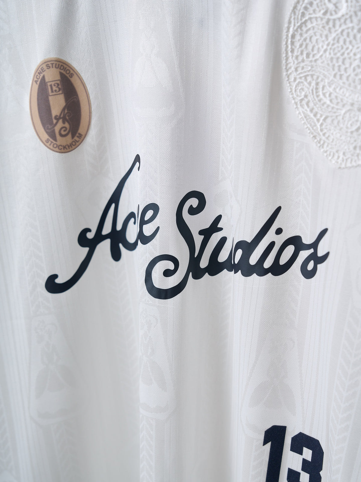 Acne Studios Unisex Number 13 Sport‑Inspired Long‑Sleeve Jersey Top