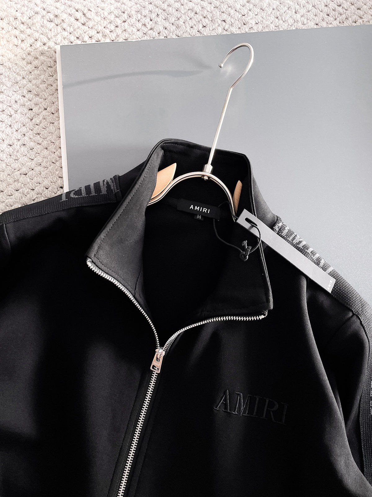 AMIRI Stand‑Collar Full‑Zip Jacket & Jogger Pants Tracksuit Set