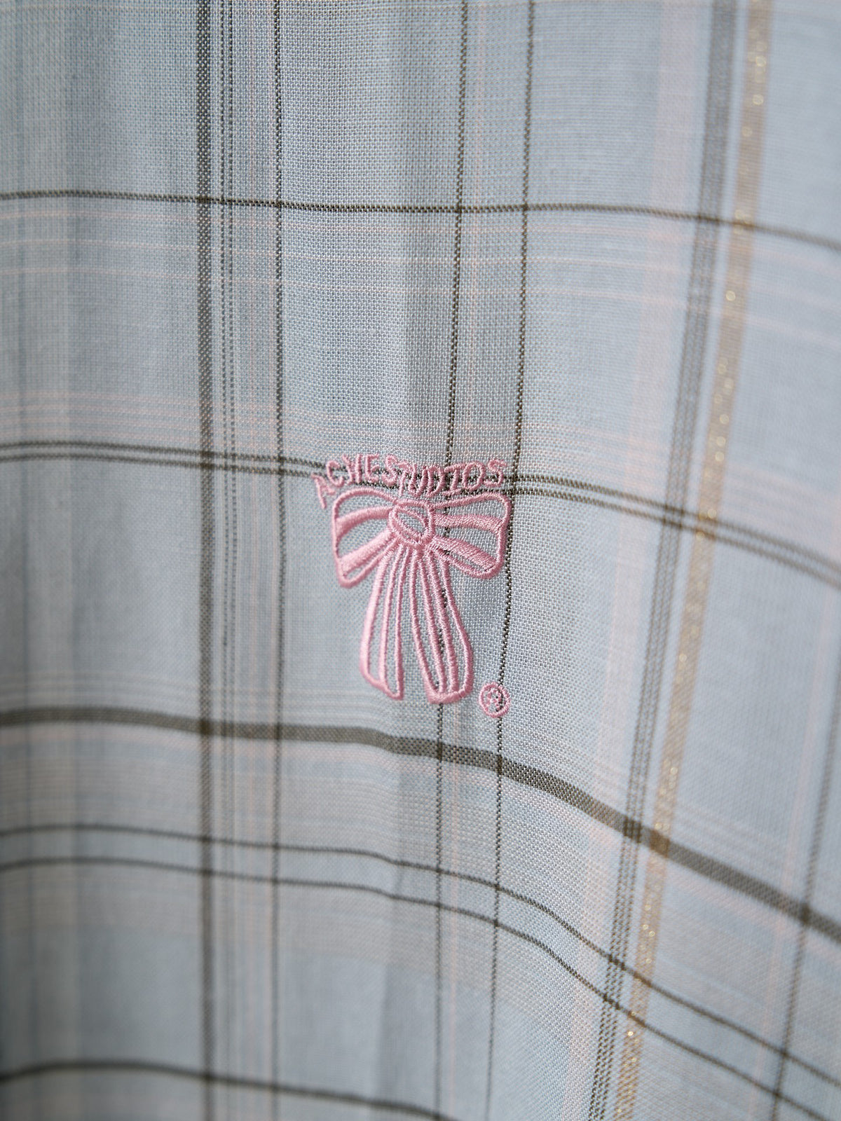 Acne Studios Plaid Oversized Long‑Sleeve Button‑Down Shirt