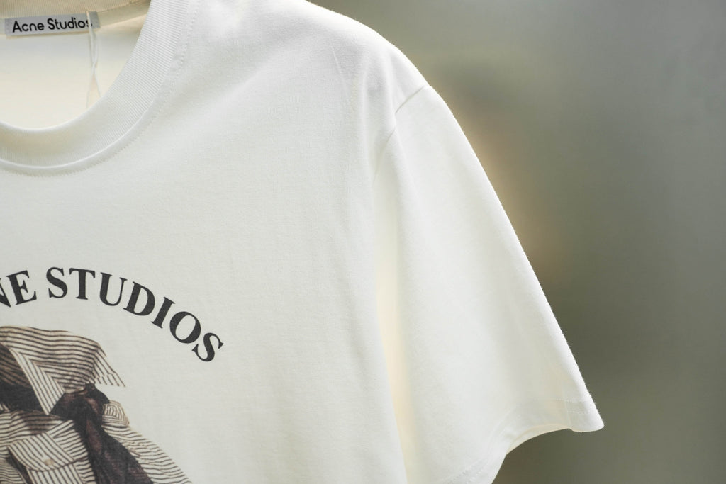 Acne Studios Contemporary Art Graphic‑Print Crew‑Neck Short‑Sleeve T‑Shirt