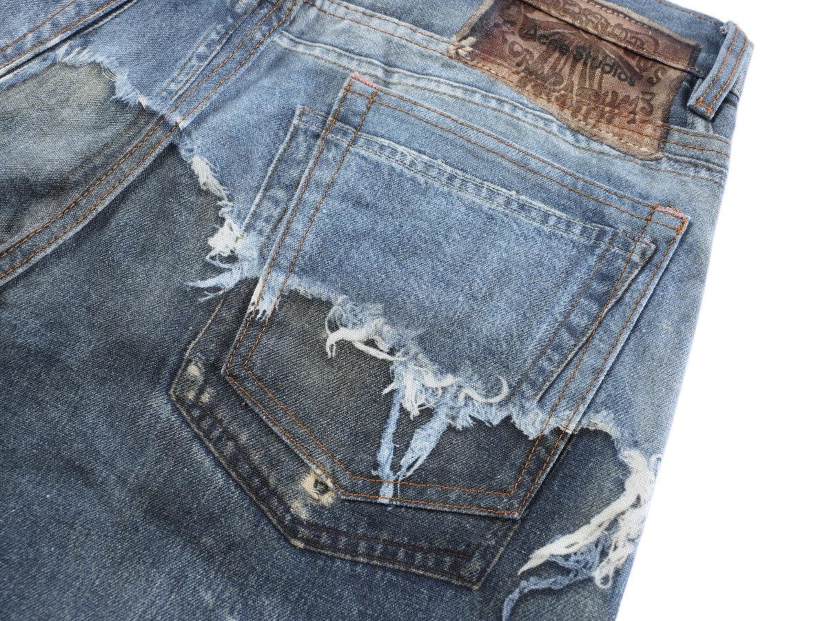 Acne Studios Distressed Wide‑Leg Denim Jeans