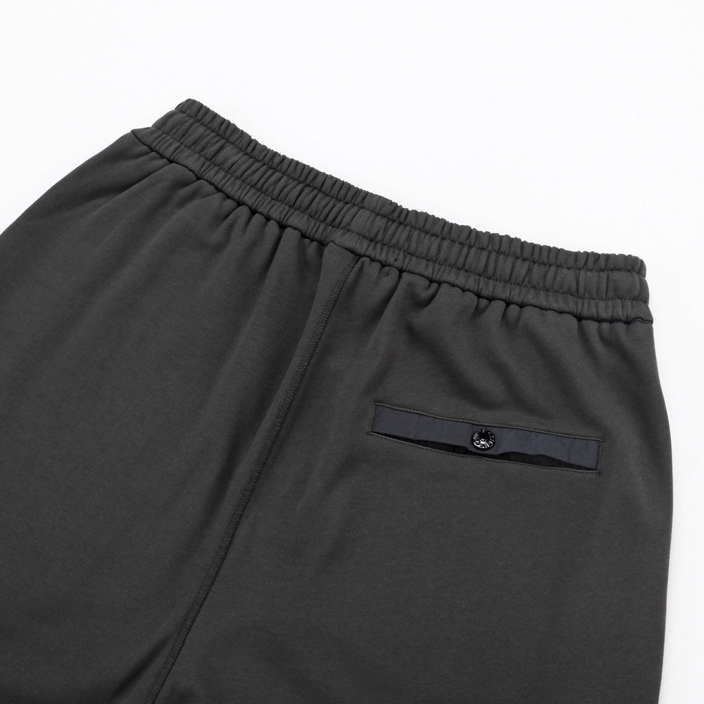 Stone Island Cotton Fleece Cargo Shorts with Nylon Cargo Pocket and Yellow-Green Compass Badge