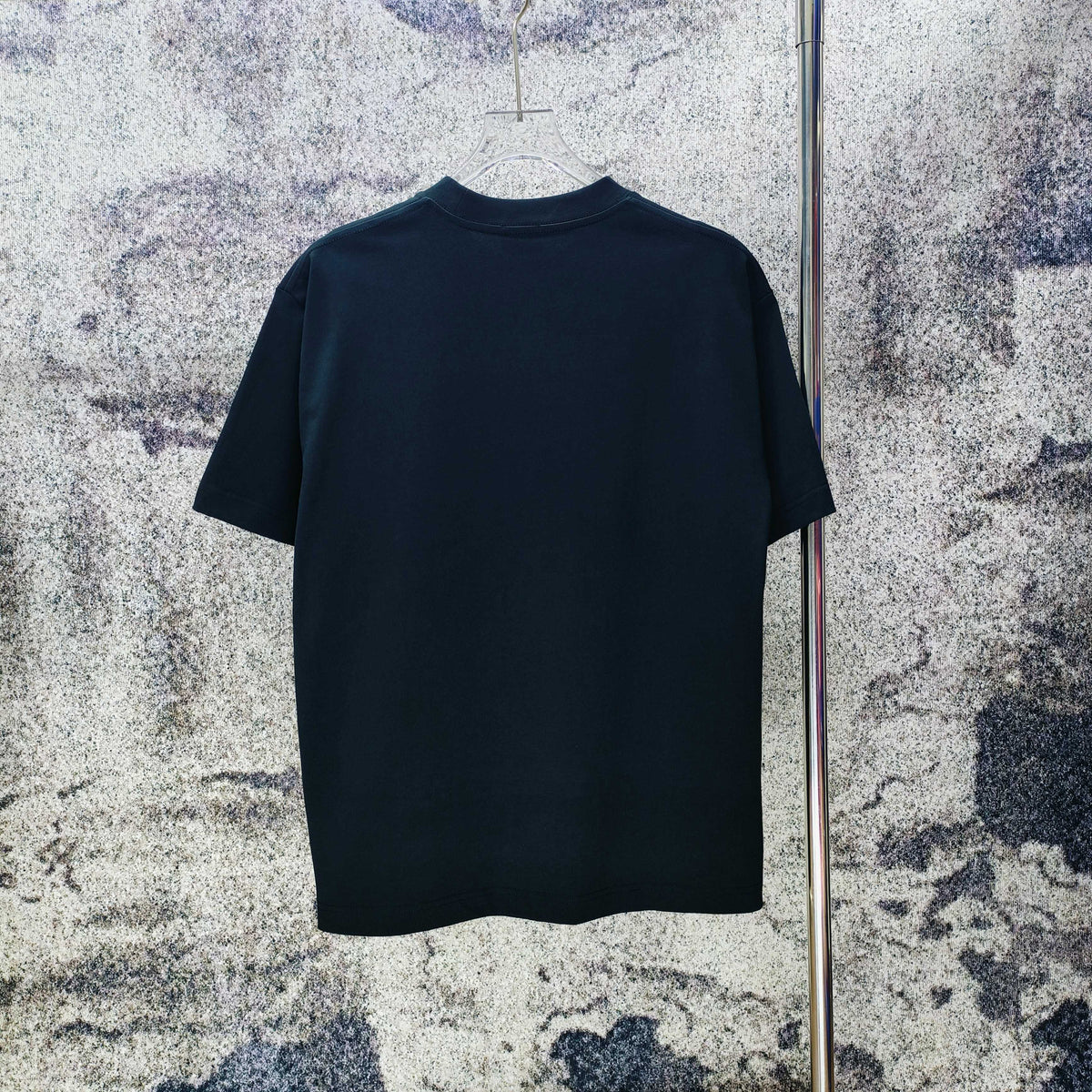 Men's Crew‑Neck Short‑Sleeve T‑Shirt, Front Letter Logo Print