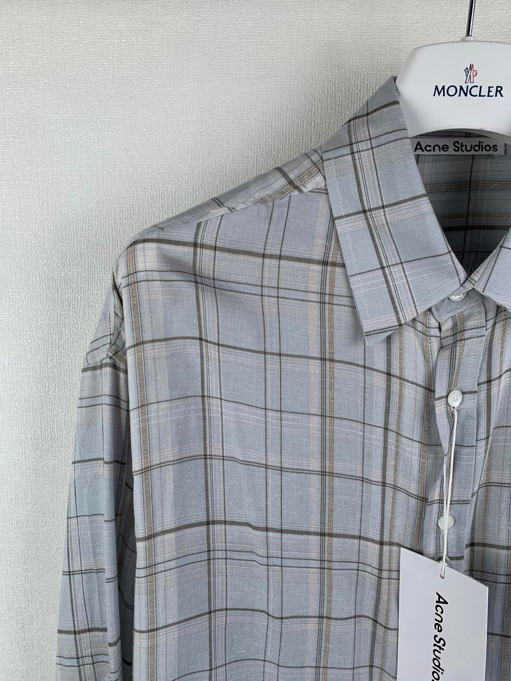 Acne Studios Oversized Plaid Long‑Sleeve Shirt