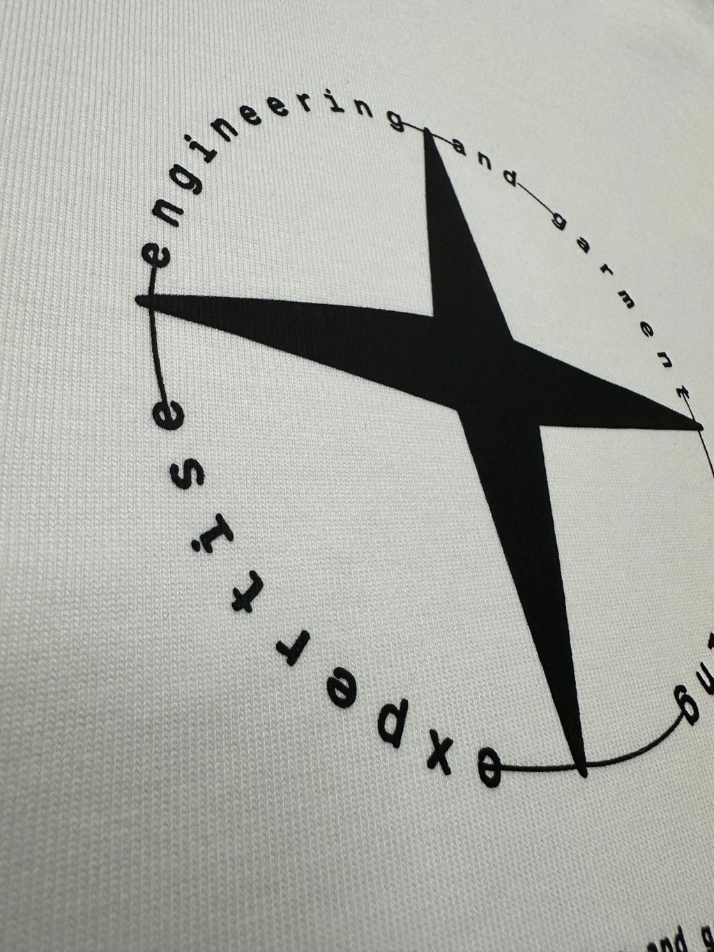 Stone Island Compass Graphic Print Crew Neck T-Shirt with Oversized Star and Brand Narrative