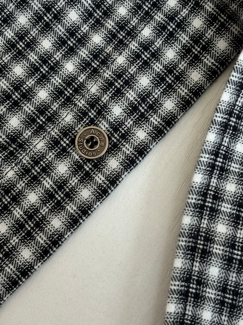 Acne Studios Oversized Long‑Sleeve Plaid Button‑Down Shirt