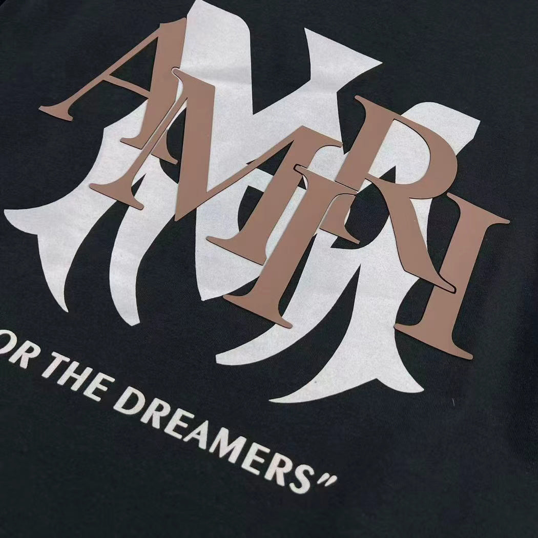 AMIRI For the Dreamers Layered Logo Graphic Crew-Neck Short-Sleeve T-Shirt