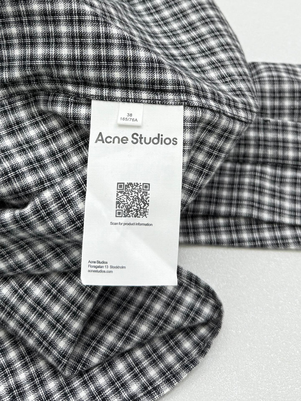 Acne Studios Oversized Long‑Sleeve Check Button‑Down Shirt