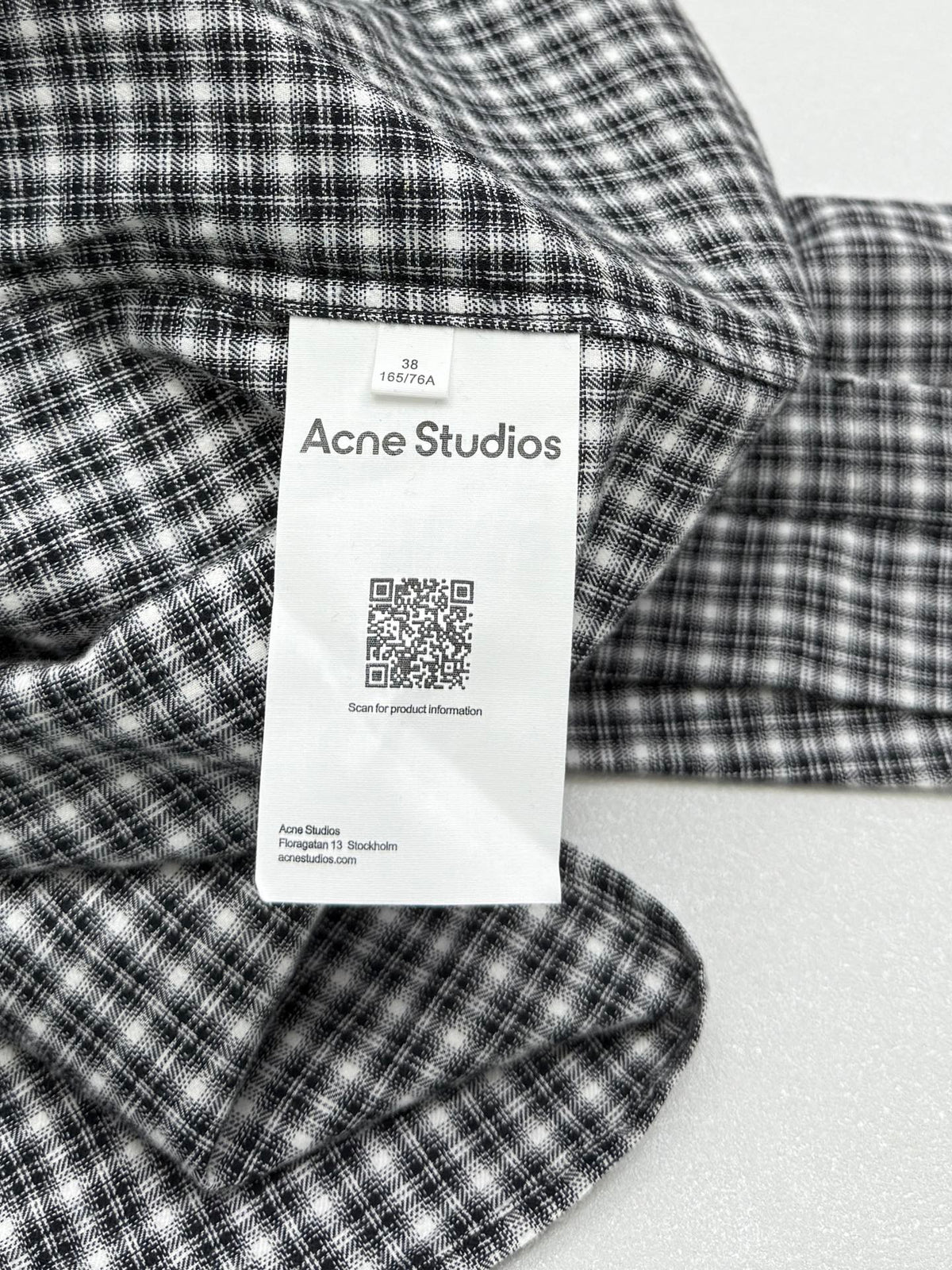 Acne Studios Oversized Long‑Sleeve Check Button‑Down Shirt