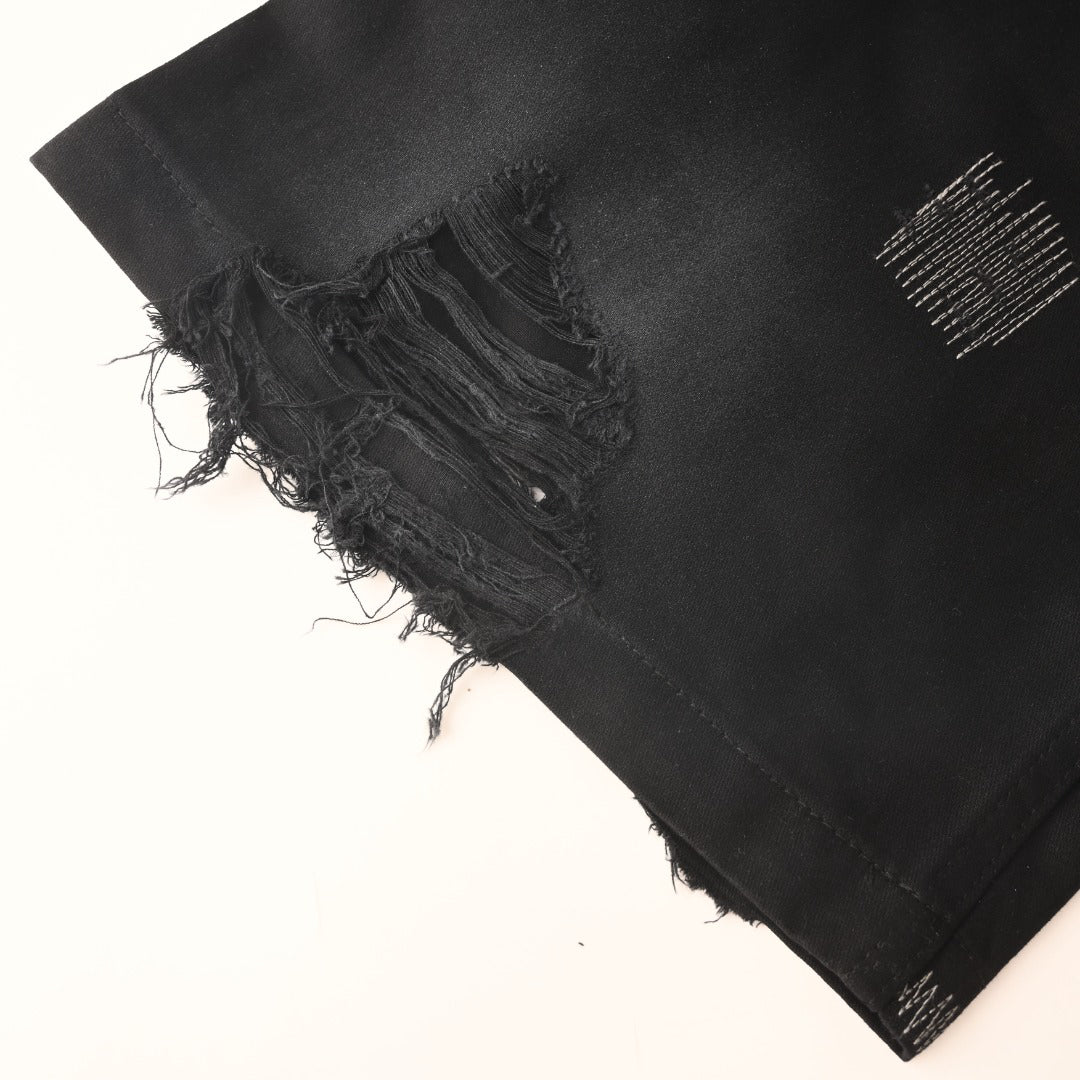 Acne Studios Patch‑Repair Distressed Wide‑Leg Jeans