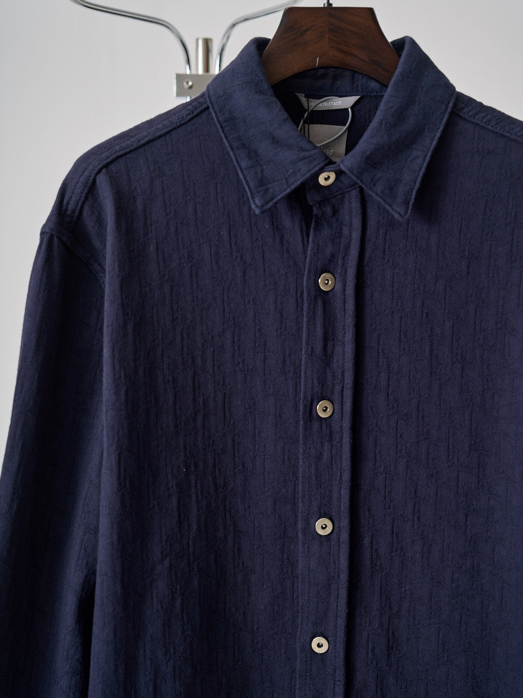 Polo Ralph Lauren Men's Navy Textured Long‑Sleeve Button‑Up Shirt