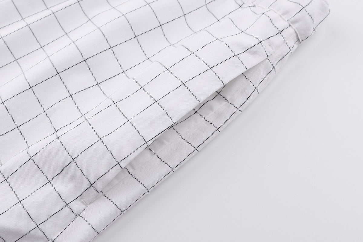 Acne Studios Grid‑Pattern Drawstring Casual Shorts