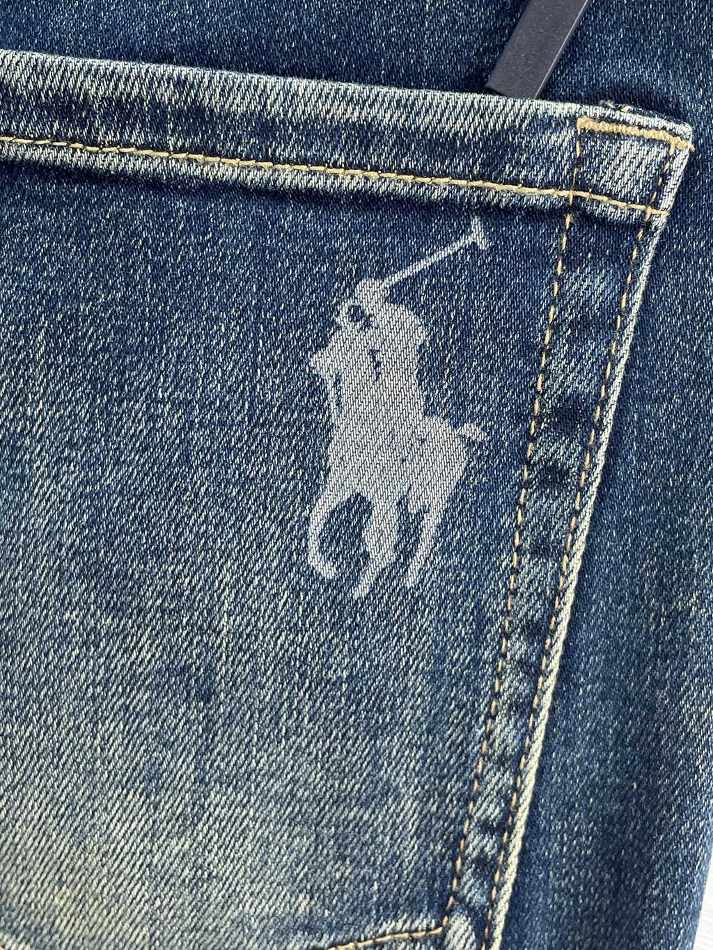 Ralph Lauren Men's Vintage Faded Slim‑Fit Denim Jeans