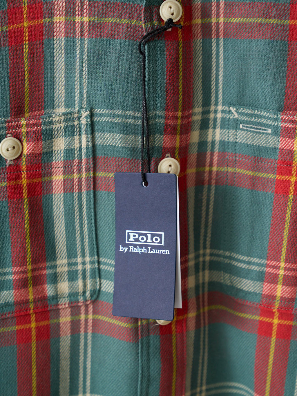 Ralph Lauren Men's Long‑Sleeve Plaid Flannel Shirt With Double Chest Pockets