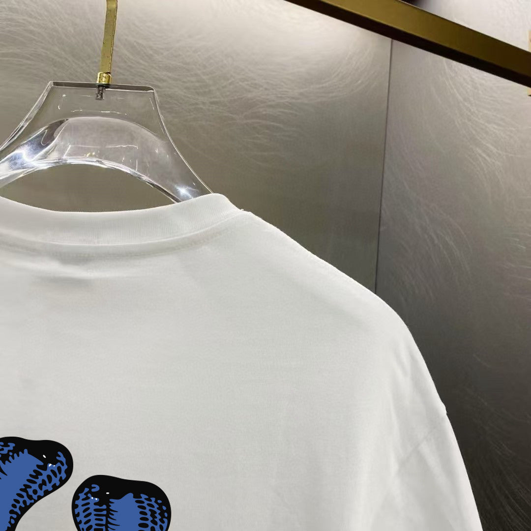 Amiri Decorative Script Chest Graphic Crew‑Neck Short‑Sleeve T‑Shirt