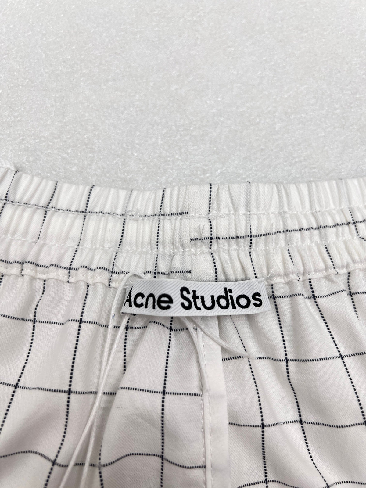 Acne Studios Grid‑Pattern Drawstring Casual Shorts