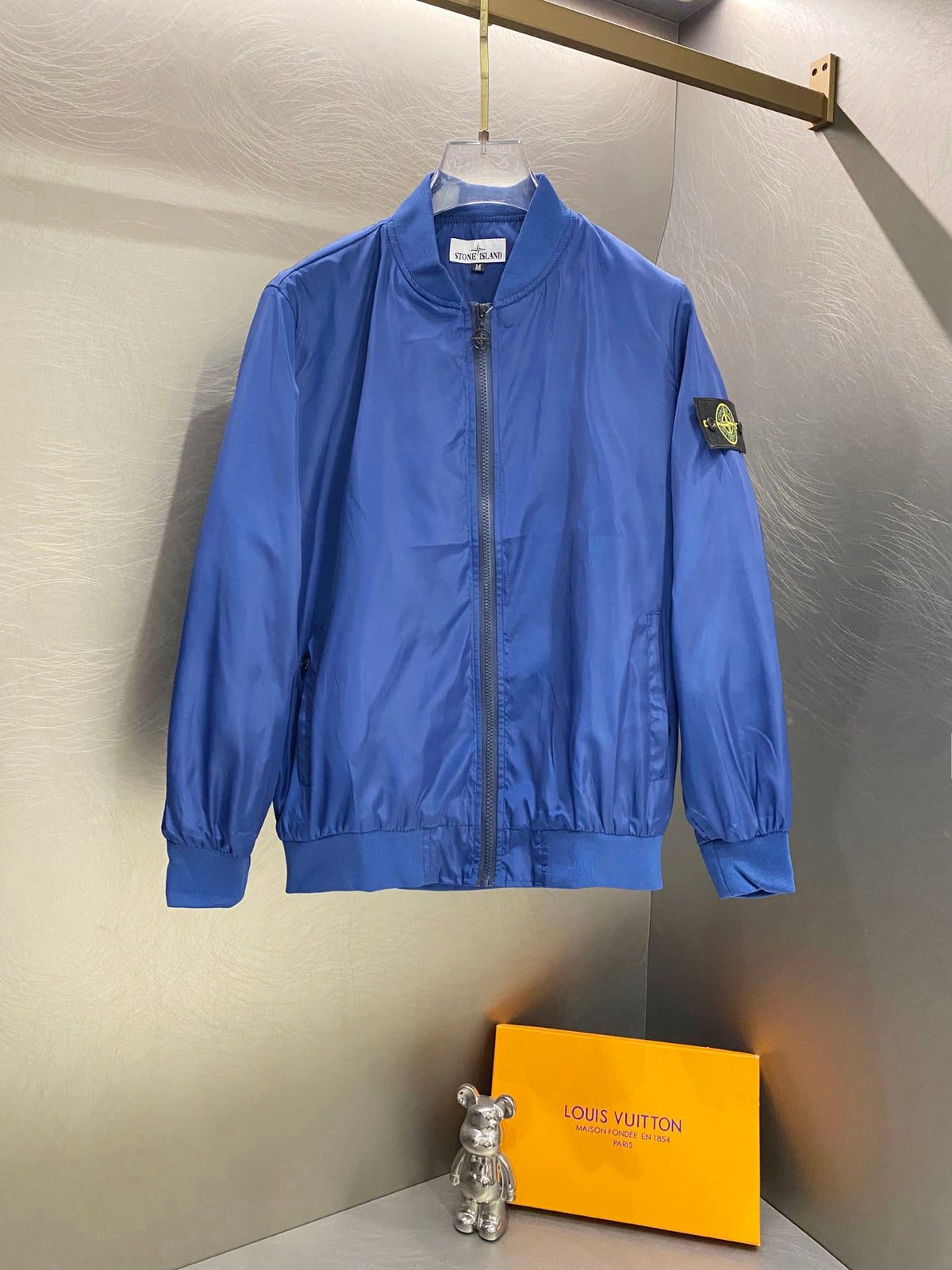Stone Island High-Gloss Nylon Compass Badge Bomber Jacket - 3 Colors