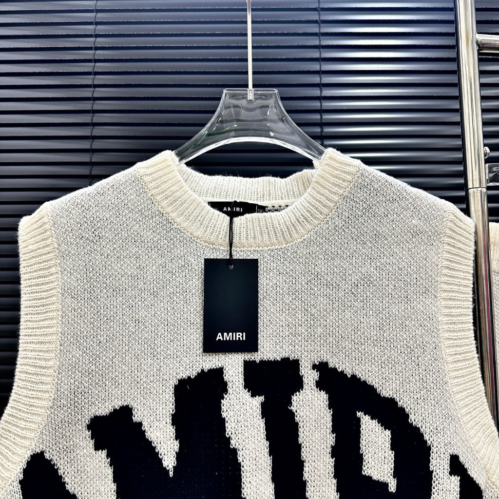 AMIRI Collegiate Logo Knit Vest & Drawstring Shorts Two‑Piece Set