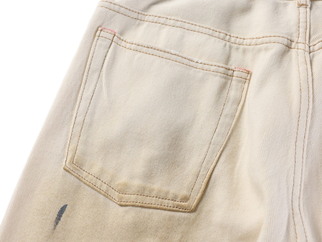 Acne Studios Vintage Paint‑Splatter Wide‑Leg Denim Jeans