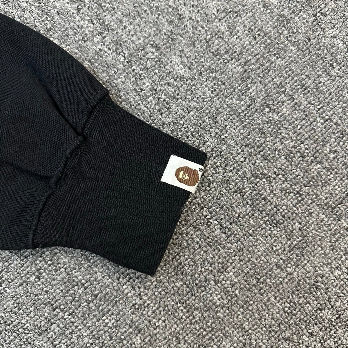 BAPE A Bathing Ape FW24 Ape Head Badge Full-Zip Hoodie — Black