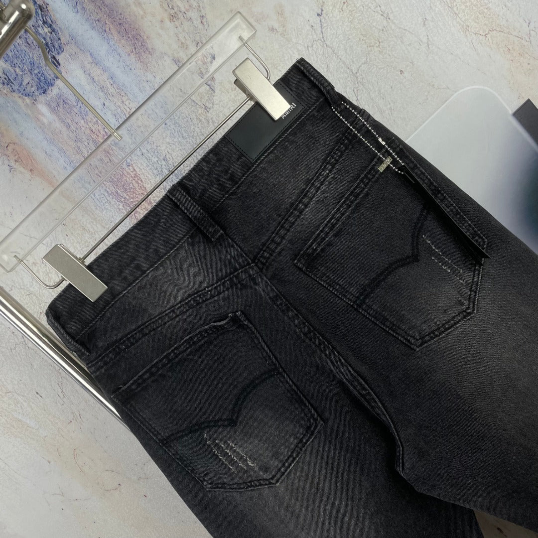 AMIRI Ornamental Stud Embellished Flared Denim Jeans
