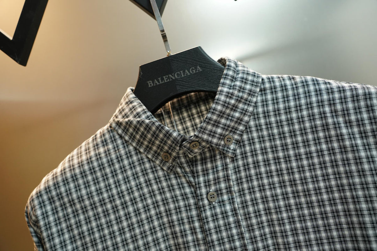 Acne Studios Check Patch‑Pocket Long‑Sleeve Button‑Down Shirt