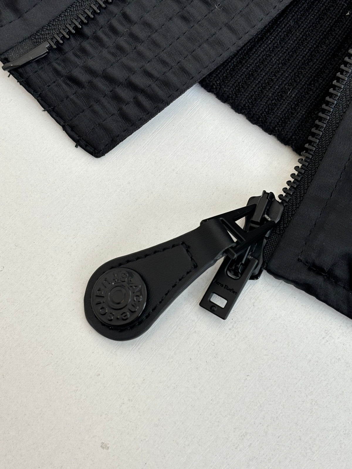 Acne Studios Ribbed Collar Zip‑Up Oversized Bomber Jacket