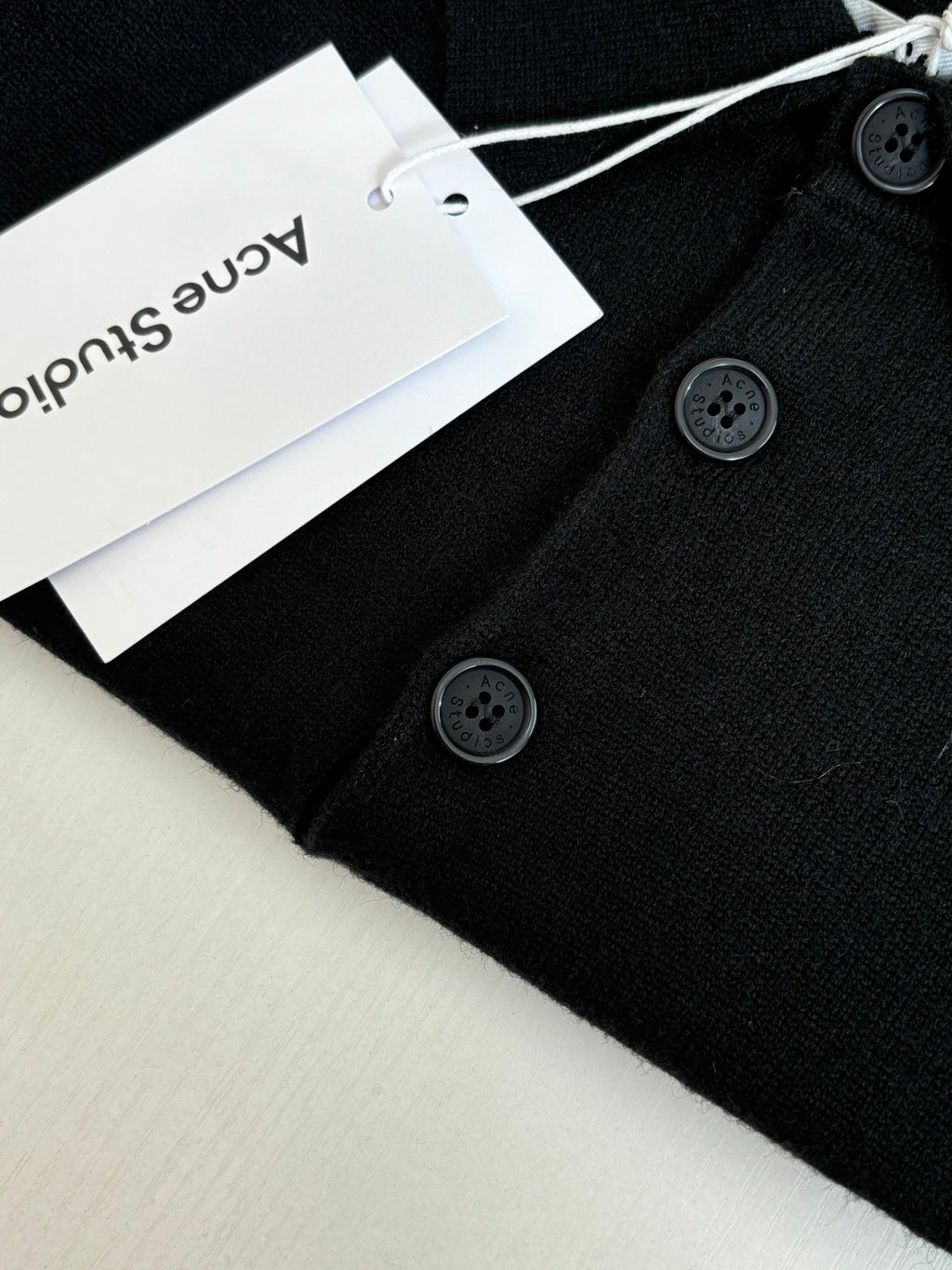Acne Studios Knitted Long‑Sleeve Polo Sweater