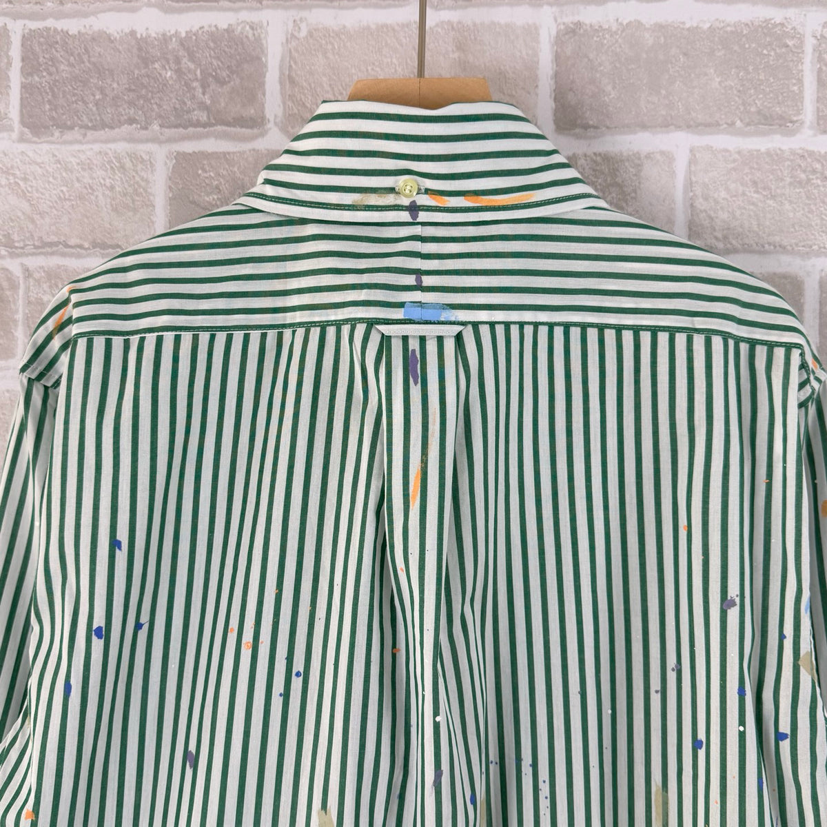 Ralph Lauren Men's Paint‑Splatter Striped Long‑Sleeve Button‑Down Shirt