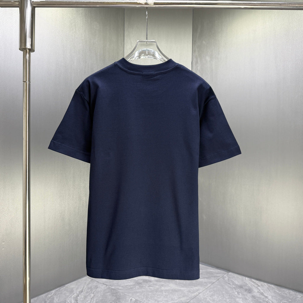 Moncler Oversized Circle Logo T-Shirt Navy