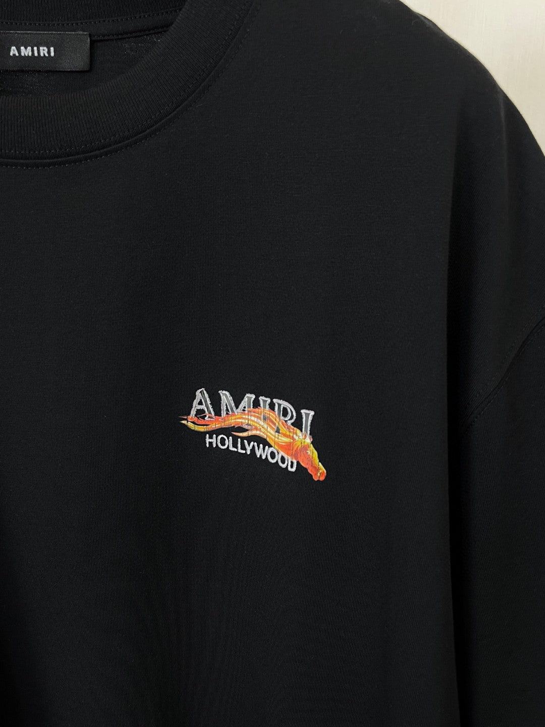 Amiri Hollywood Small Chest Graphic Crew‑Neck Short‑Sleeve T‑Shirt