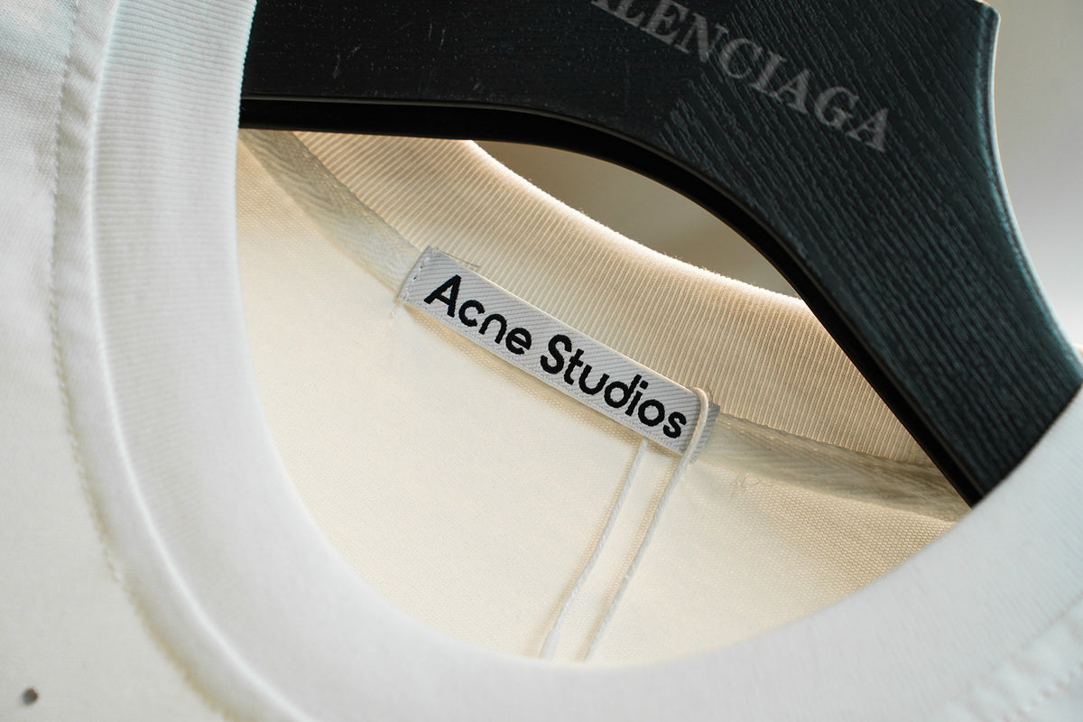 Acne Studios Stockholm 1996 Speckled Print Crew‑Neck Short‑Sleeve T‑Shirt