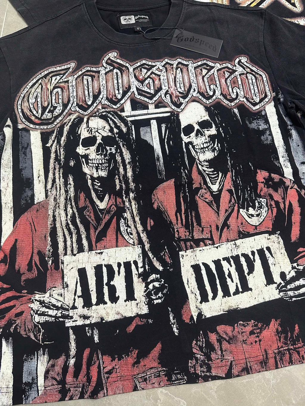 Godspeed Art Dept Mugshot Short Sleeve Tee (Washed Black)