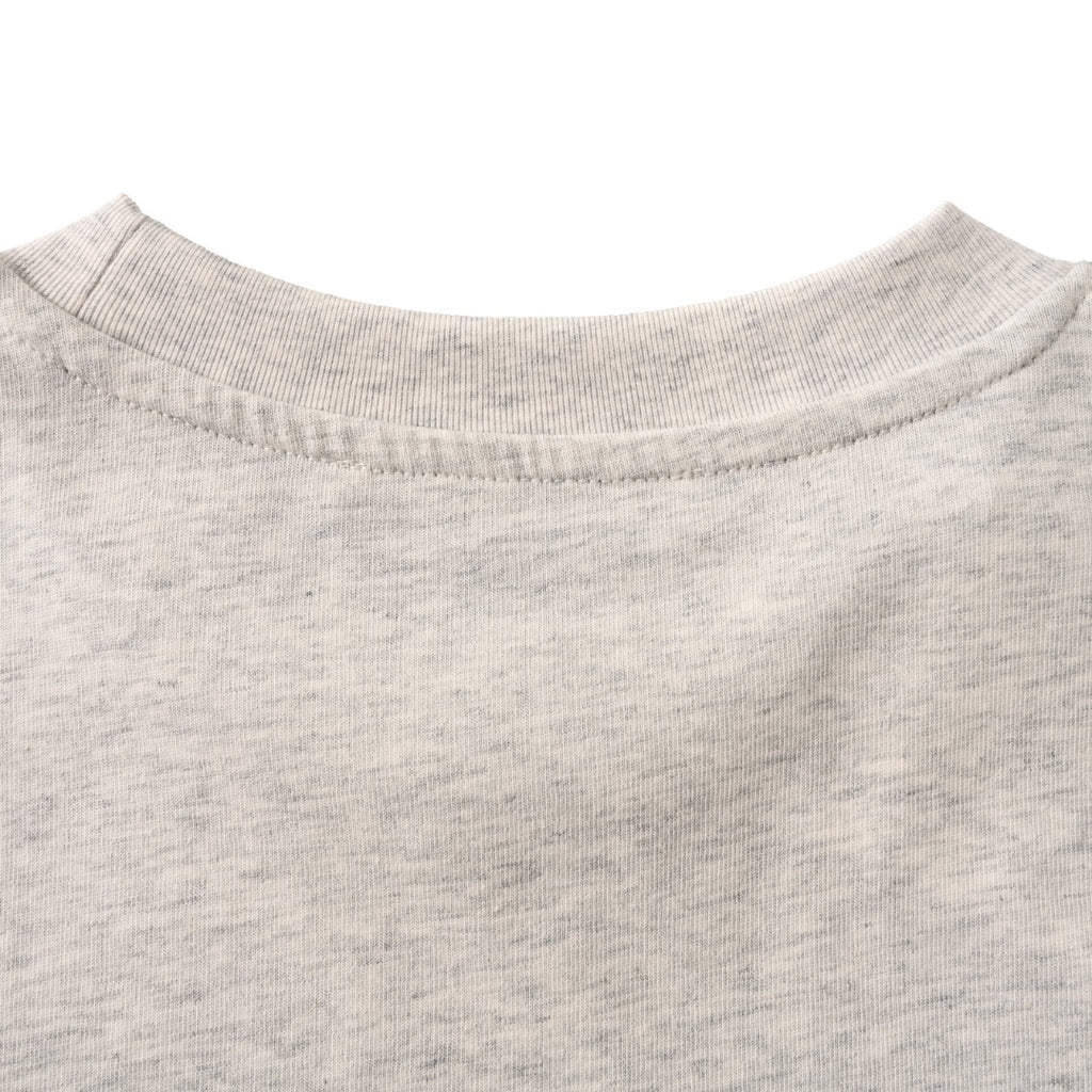 Acne Studios Bow‑Graphic Heather‑Grey Oversized Crew‑Neck T‑Shirt