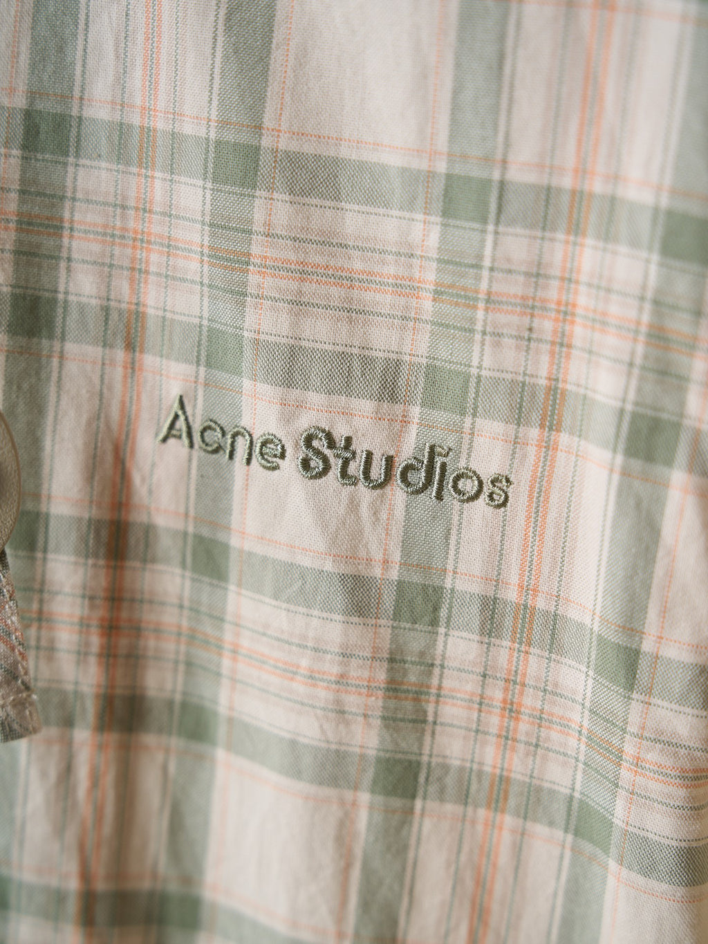 Acne Studios Plaid Zip‑Up Hooded Jacket