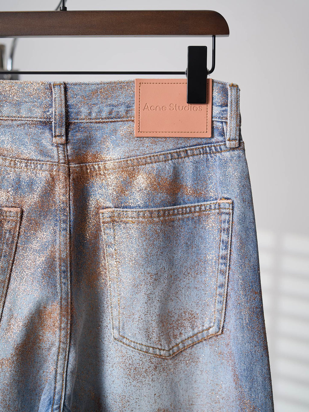 Acne Studios Metallic Gradient Wide‑Leg Jeans