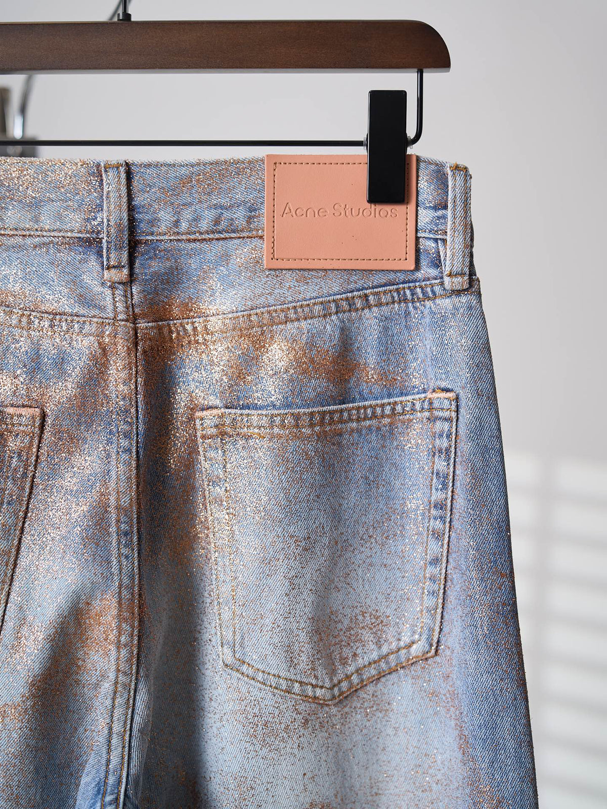 Acne Studios Metallic Gradient Wide‑Leg Jeans