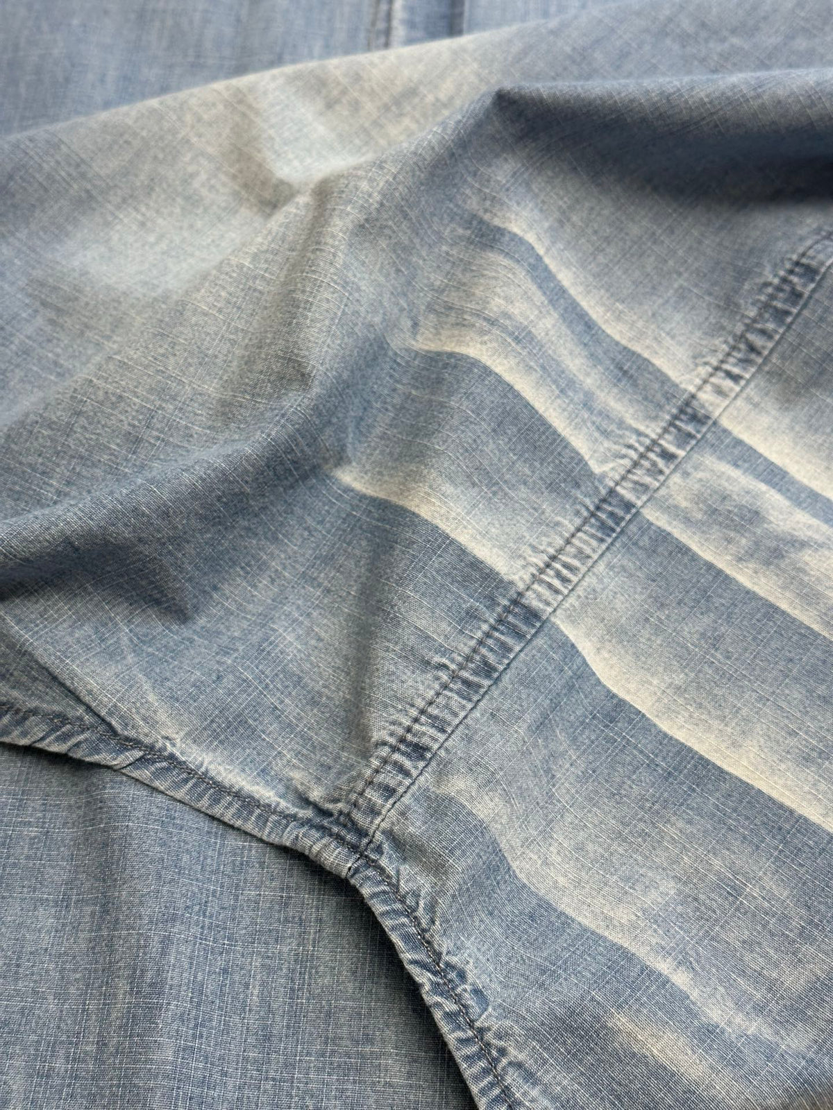 Acne Studios Oversized Short‑Sleeve Denim Button‑Down Shirt