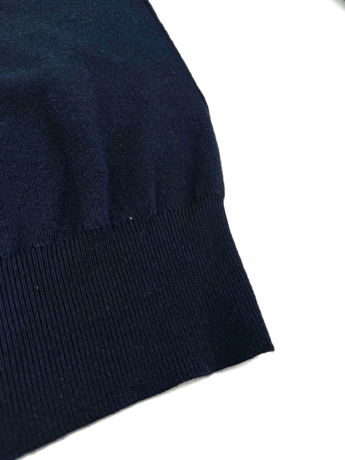 Men Crew Neck Short‑Sleeve Knit Sweater, Small Horse Embroidery