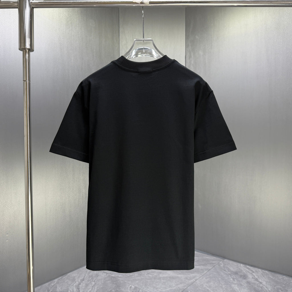 AMIRI Gothic Script With Emblem Crew‑Neck Short‑Sleeve T‑Shirt