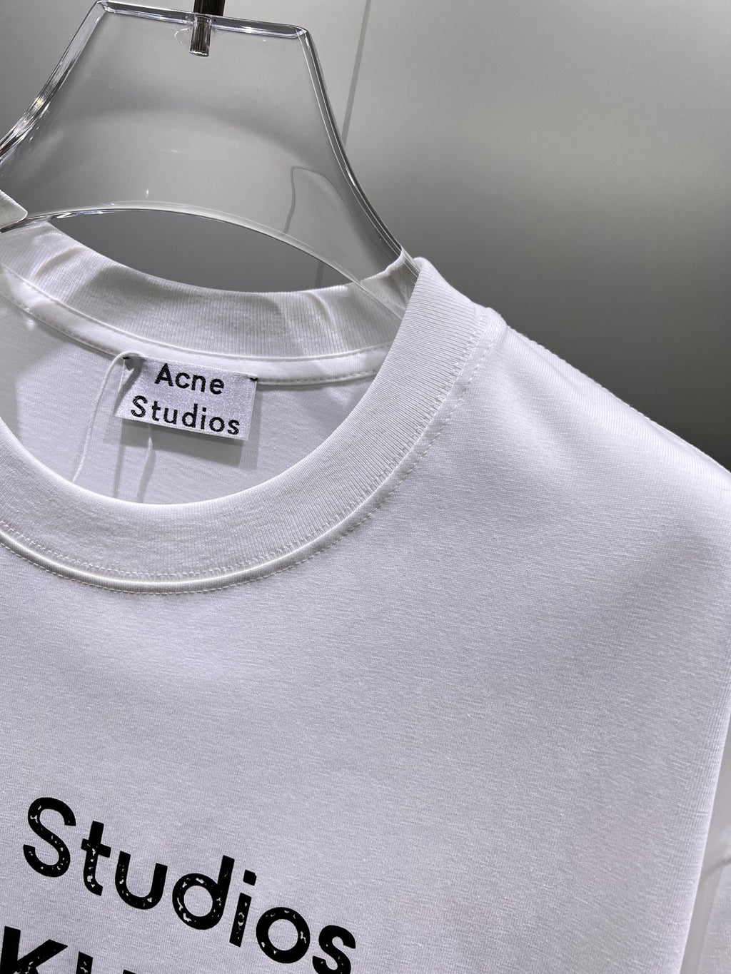 Acne Studios Stockholm 1996 Front Print Crew‑Neck Short‑Sleeve T‑Shirt