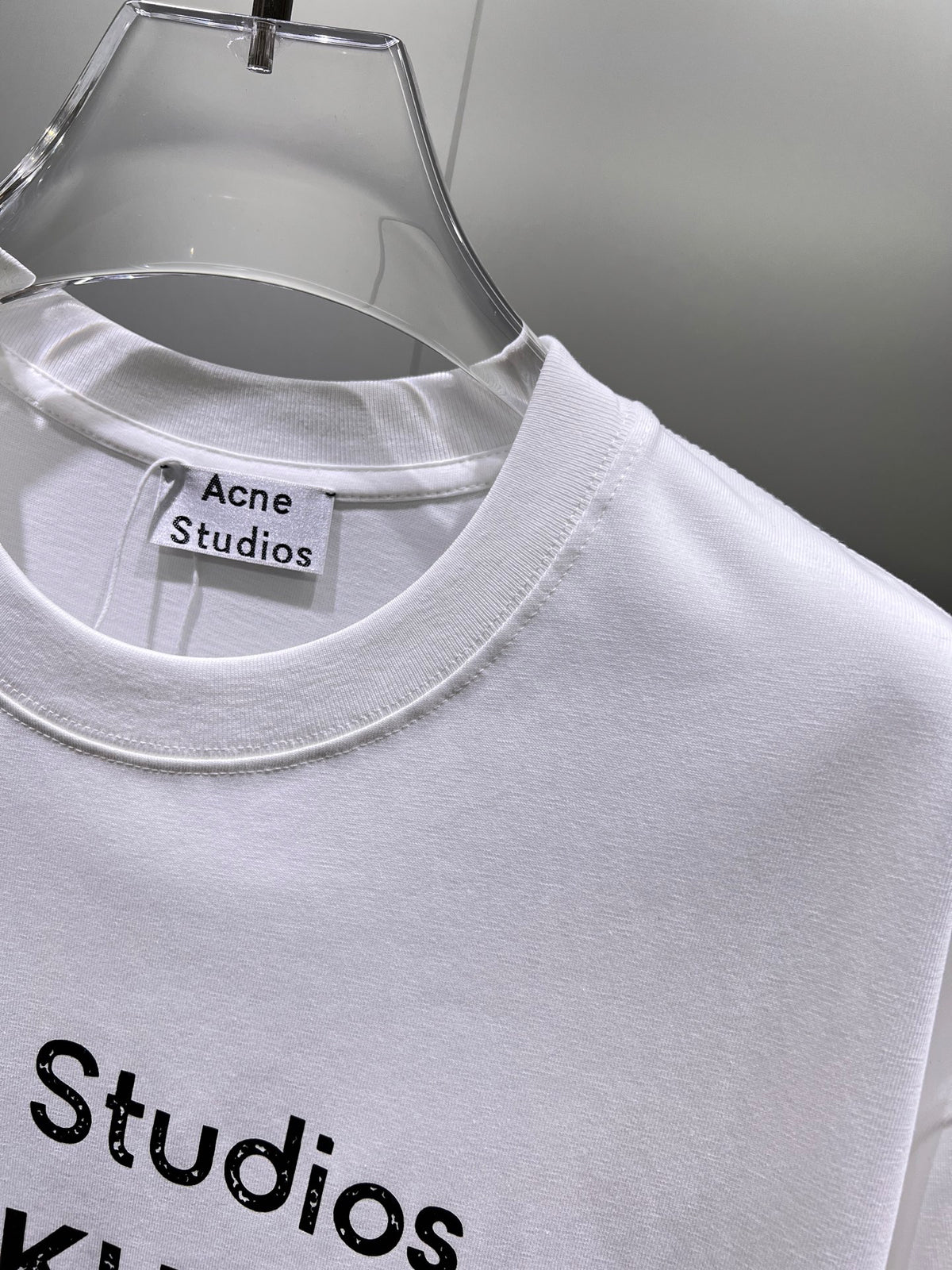 Acne Studios Stockholm 1996 Front Print Crew‑Neck Short‑Sleeve T‑Shirt