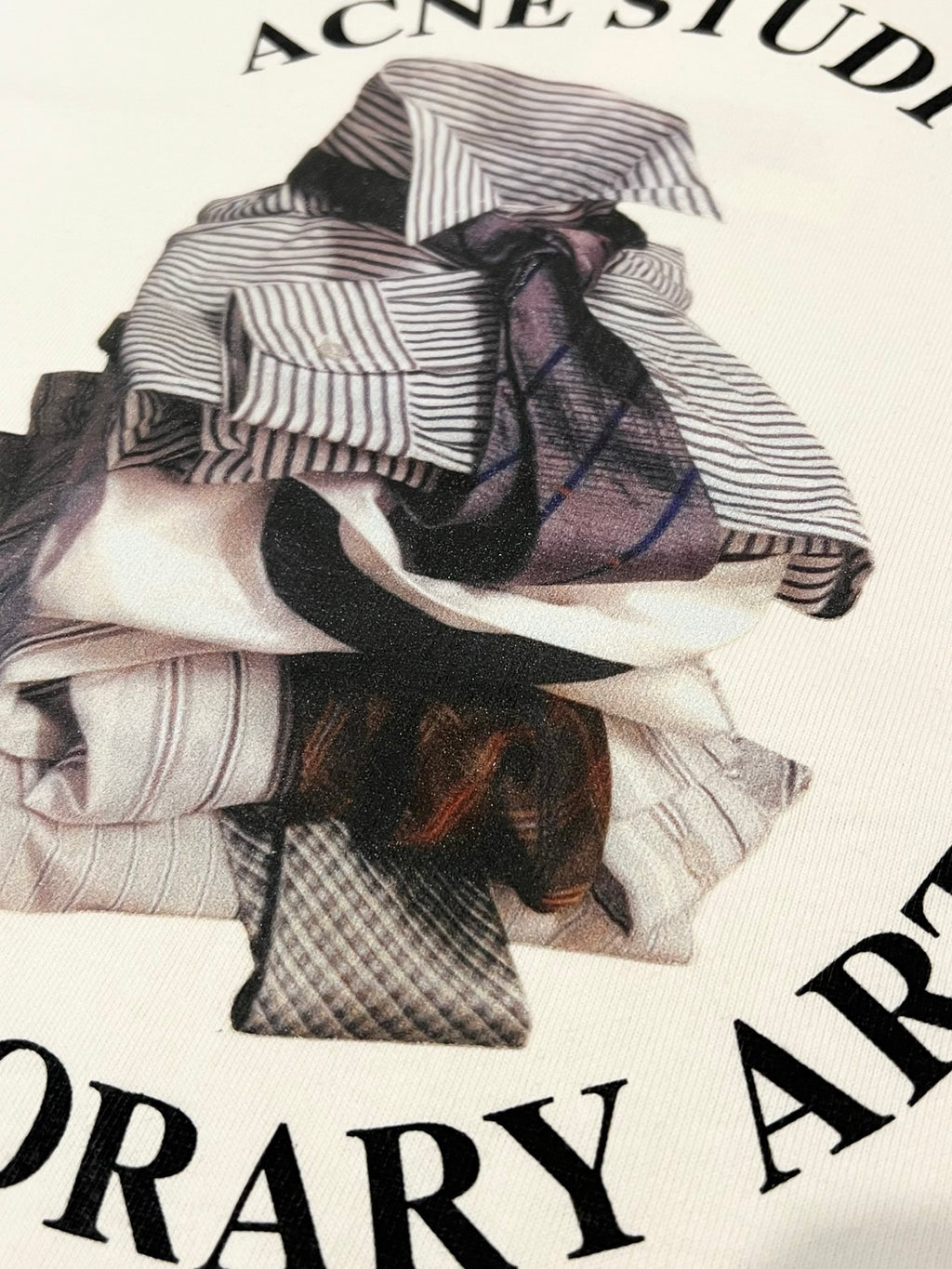 Acne Studios Contemporary Art Graphic Print Oversized Short‑Sleeve T‑Shirt