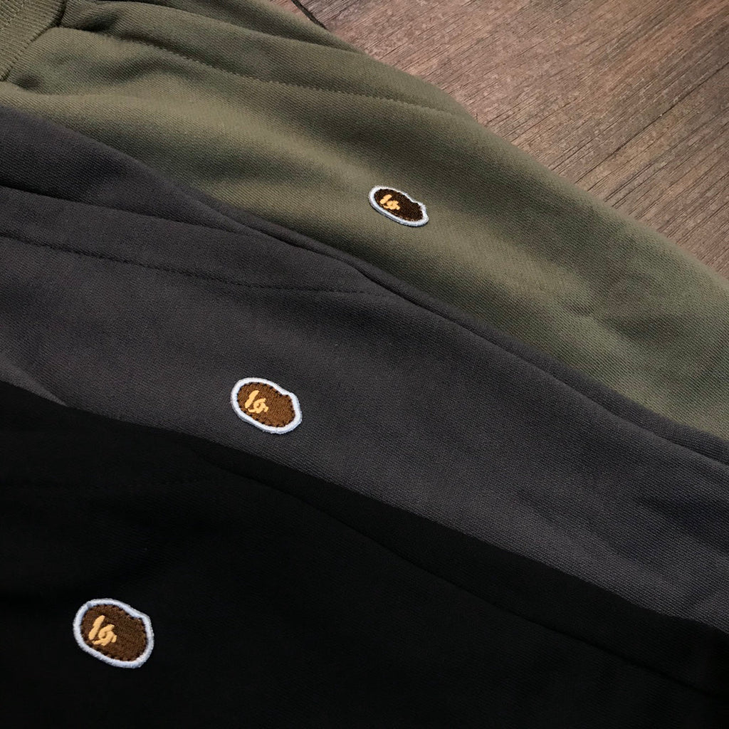 BAPE One Point Ape Head Sweatpants - Gray / Green / Black