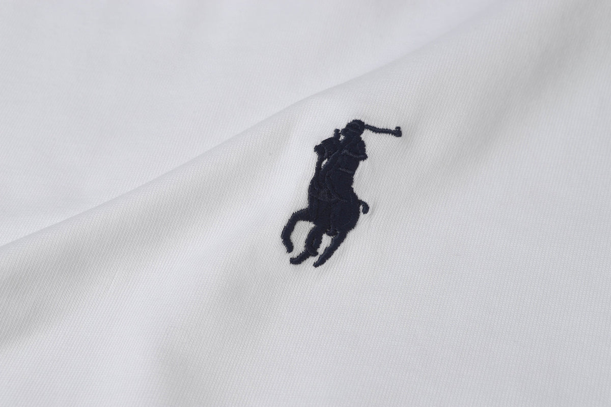 Ralph Lauren Men's White Crew‑Neck Short‑Sleeve Embroidered Pony T‑Shirt