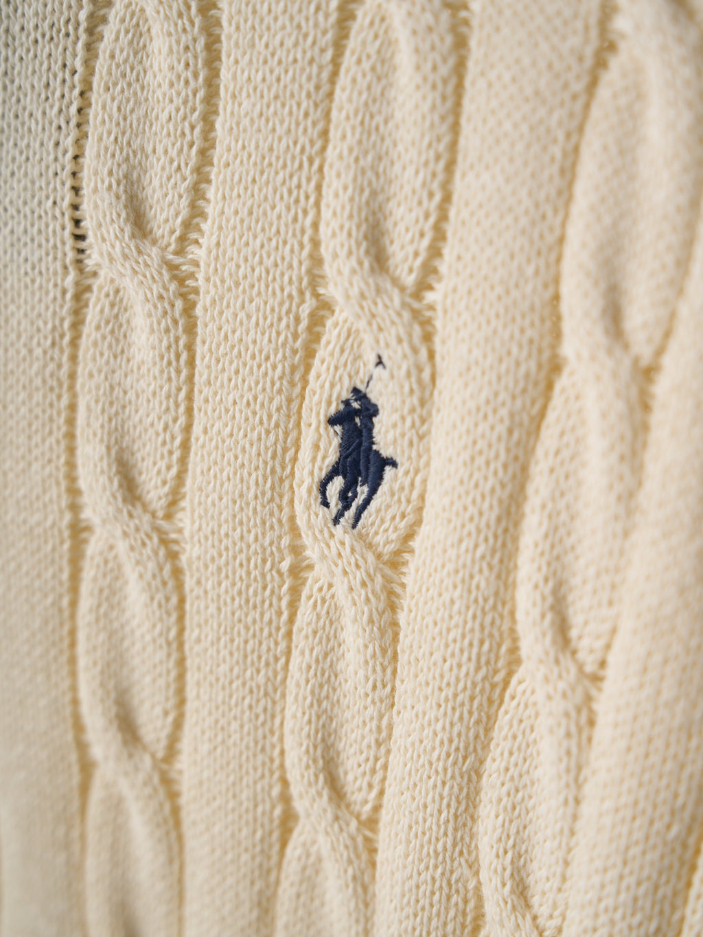 Ralph Lauren Men's Cable‑Knit Short‑Sleeve Polo Shirt, Navy Pony Embroidery