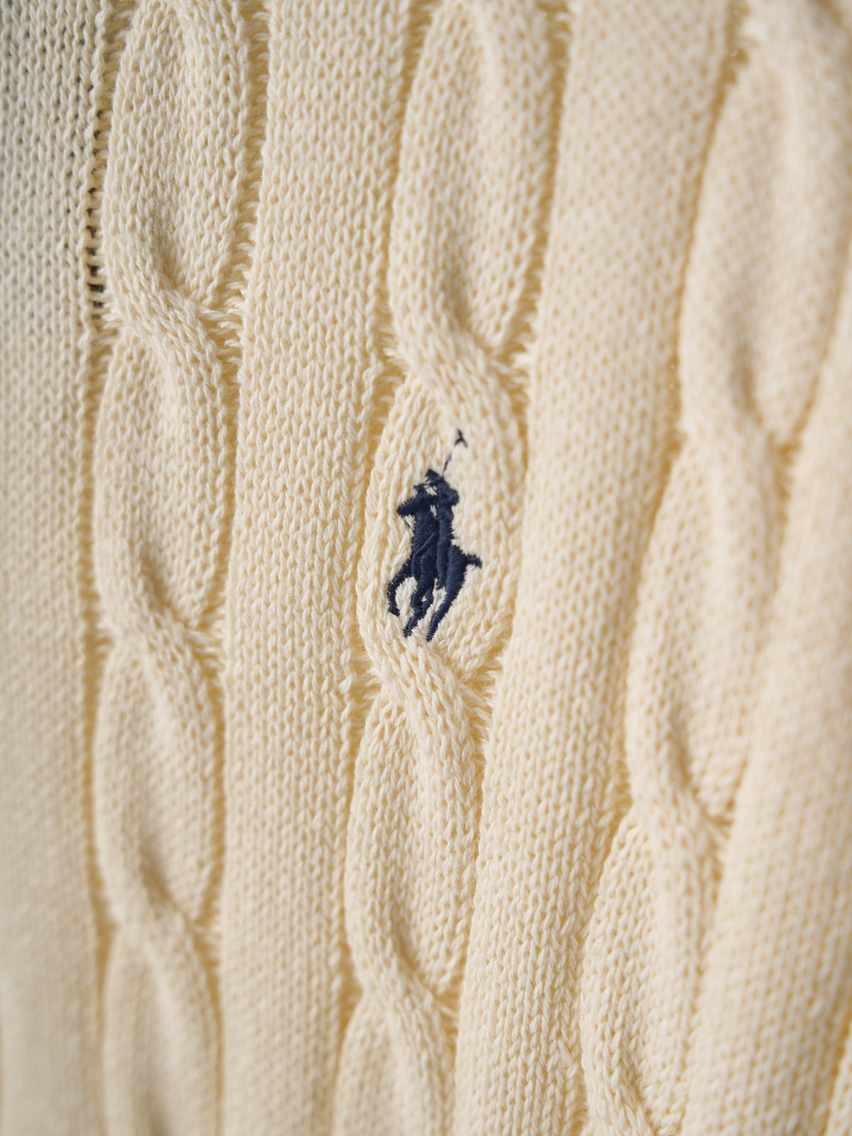 Ralph Lauren Men's Cable‑Knit Short‑Sleeve Polo Shirt, Navy Pony Embroidery