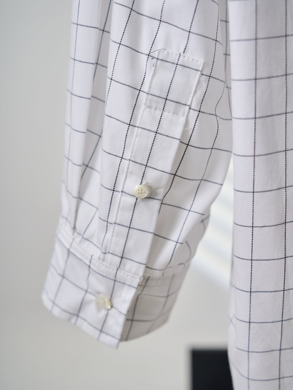 Acne Studios Grid‑Print Oversized Long‑Sleeve Shirt