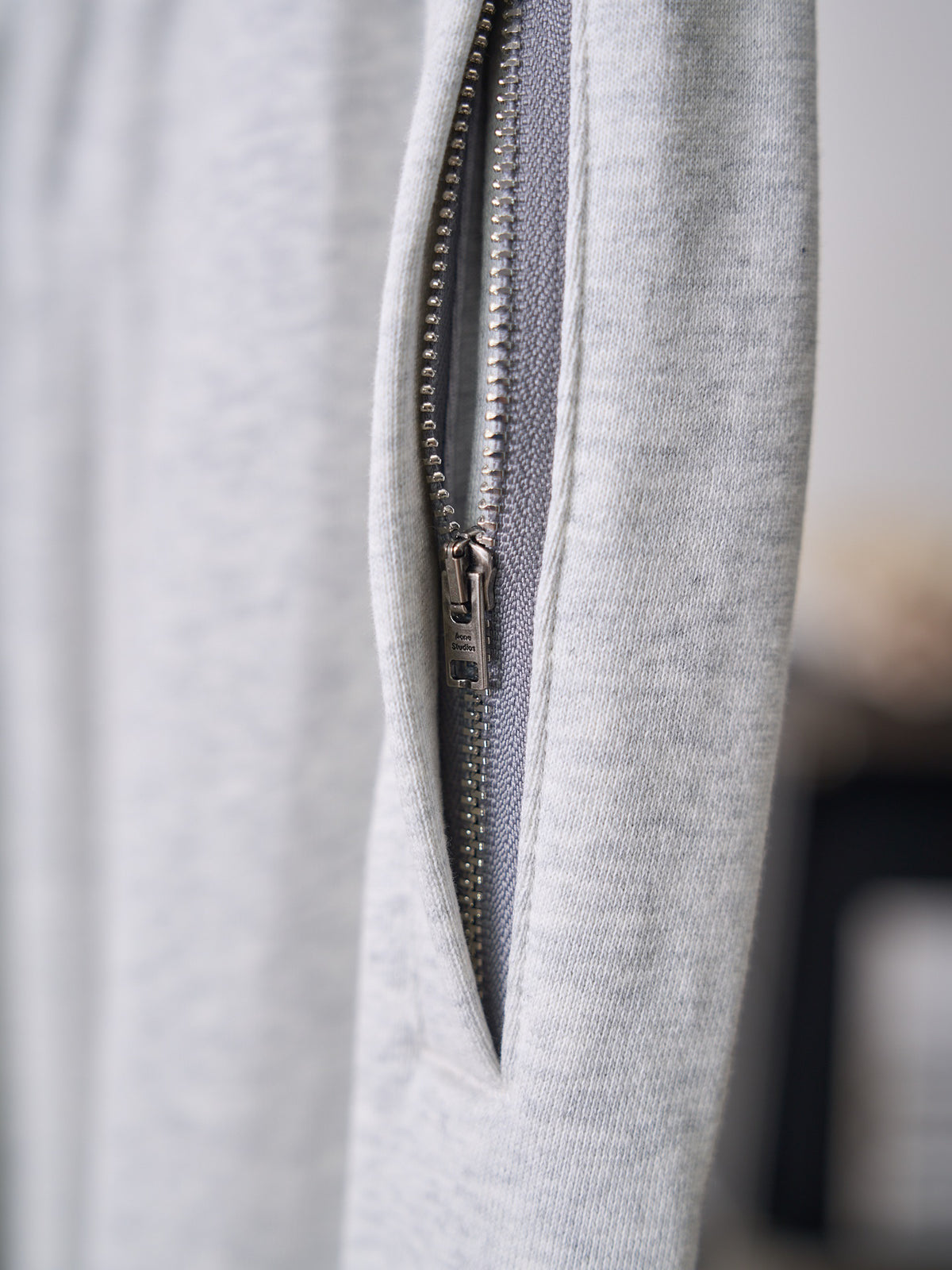 Acne Studios Heather Grey Wide‑Leg Sweatpants