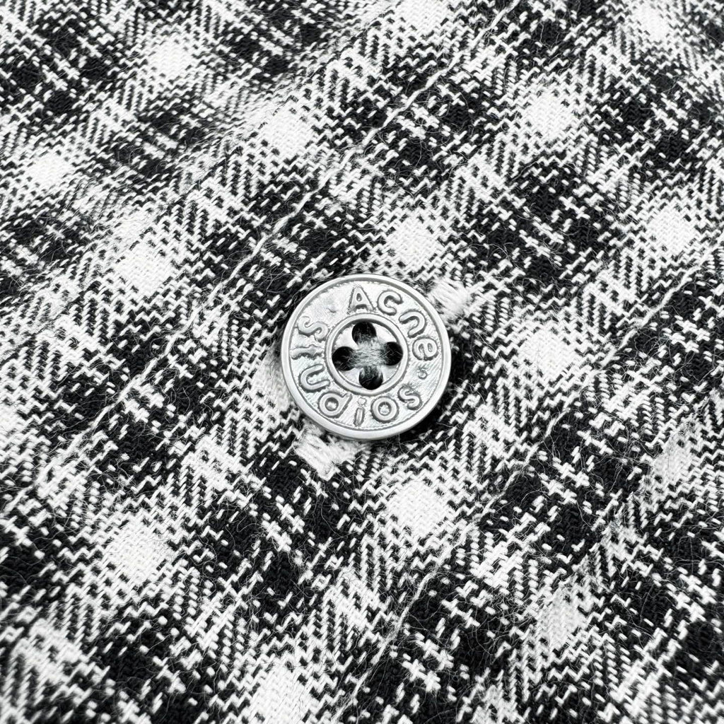 Acne Studios Long‑Sleeve Check Button‑Up Shirt